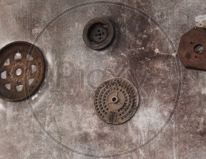 Rusted Gear Wheel Parts