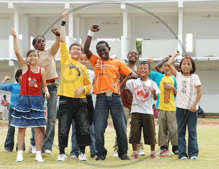Children at the Schools Sport day