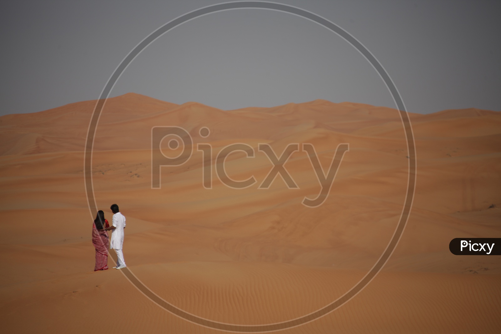 Indian Couple in Desert