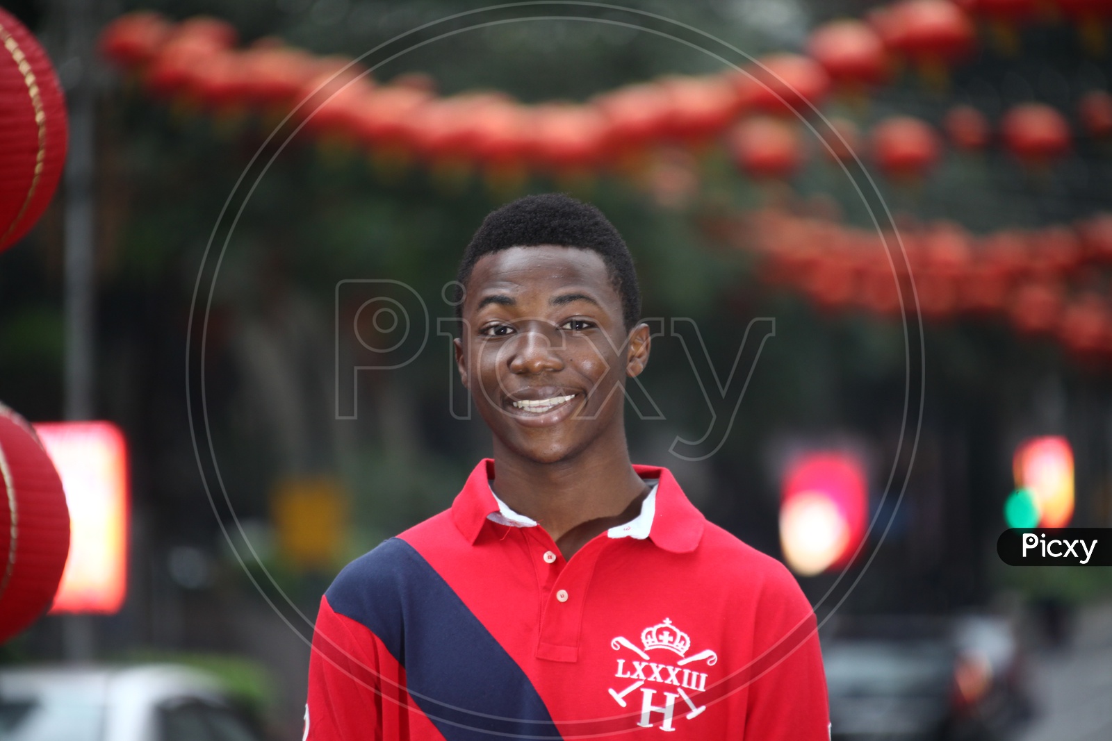 An African man smiling