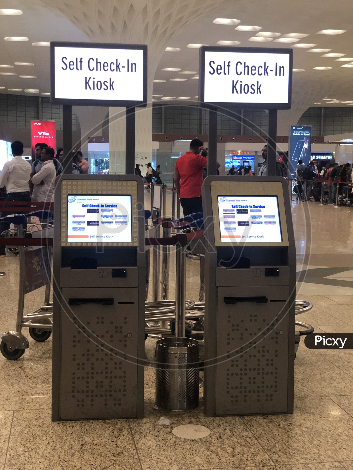 Self Check-in Board in Chhatrapati Shivaji International Airport