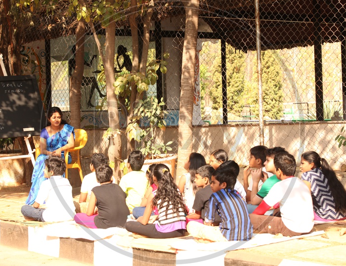 Indian School Children In a School