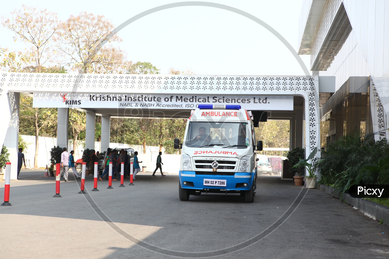 Ambulance at Hospital Compound - Kims hospital