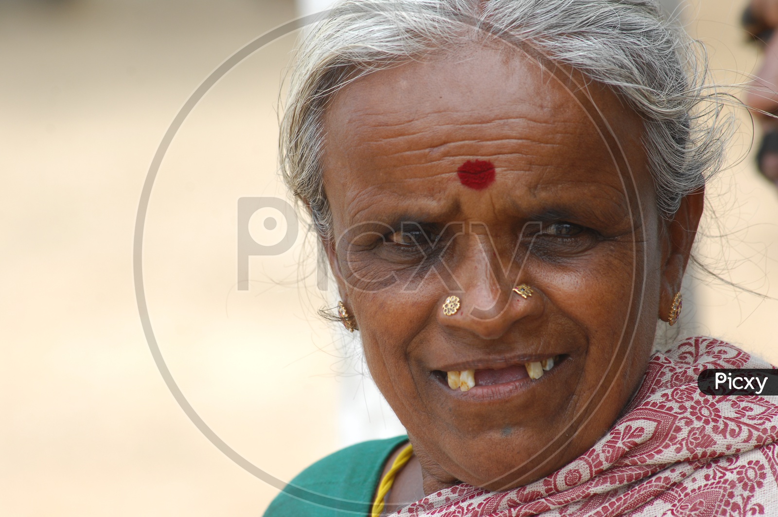 Photograph of an Old women / People face