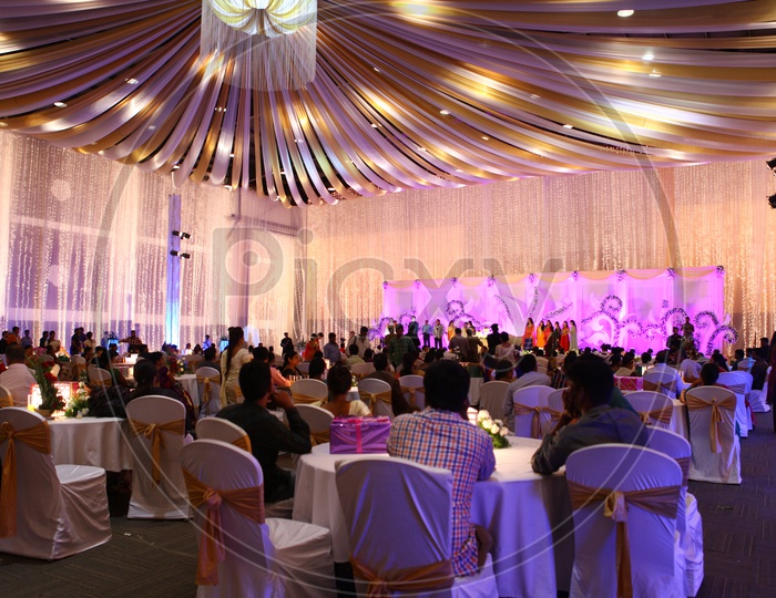 Beautifully decorated Wedding or Reception hall