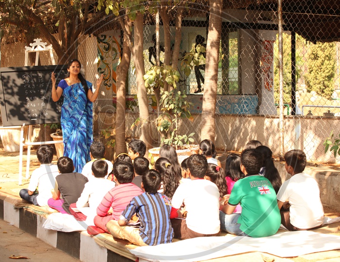Indian School Children In a School