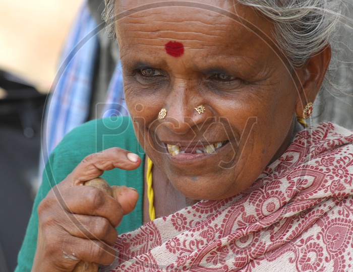 Photograph of an Old women / People face