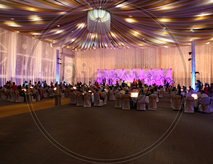 Beautifully decorated Wedding or Reception hall