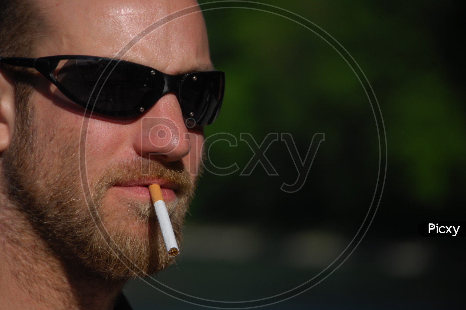Close up shot of Foreigner Smoking