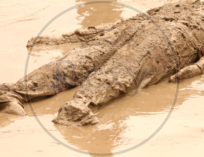 Image of A man lying in the mudPF335708Picxy