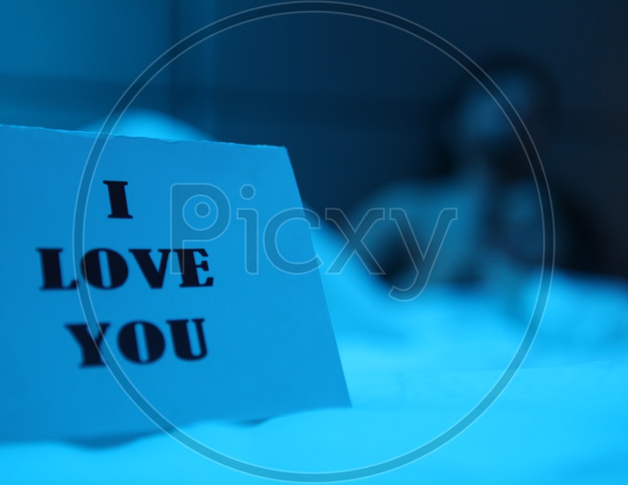 An I Love you Tag on a Table
