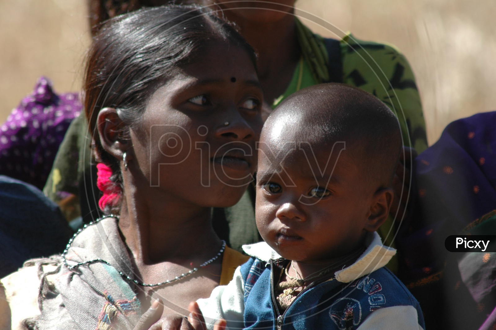 Tribal Woman With Their Children