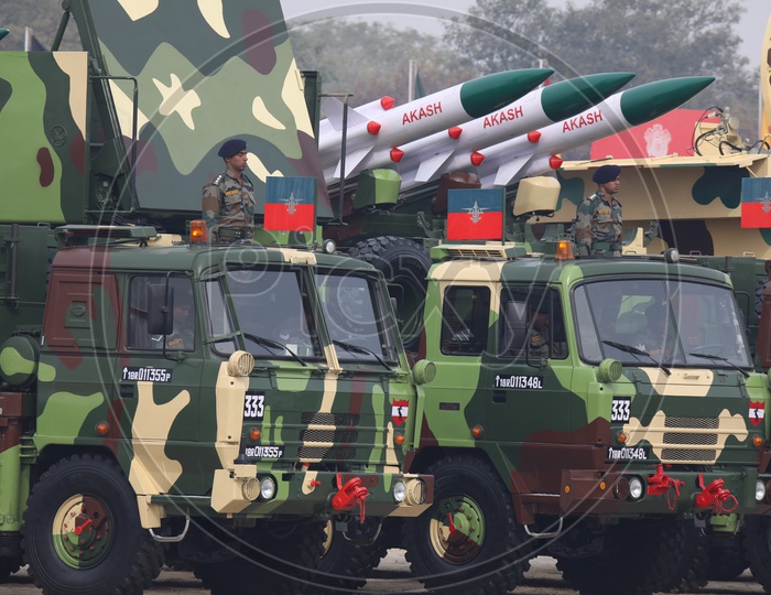 Indian Army Akash Missile Launchers