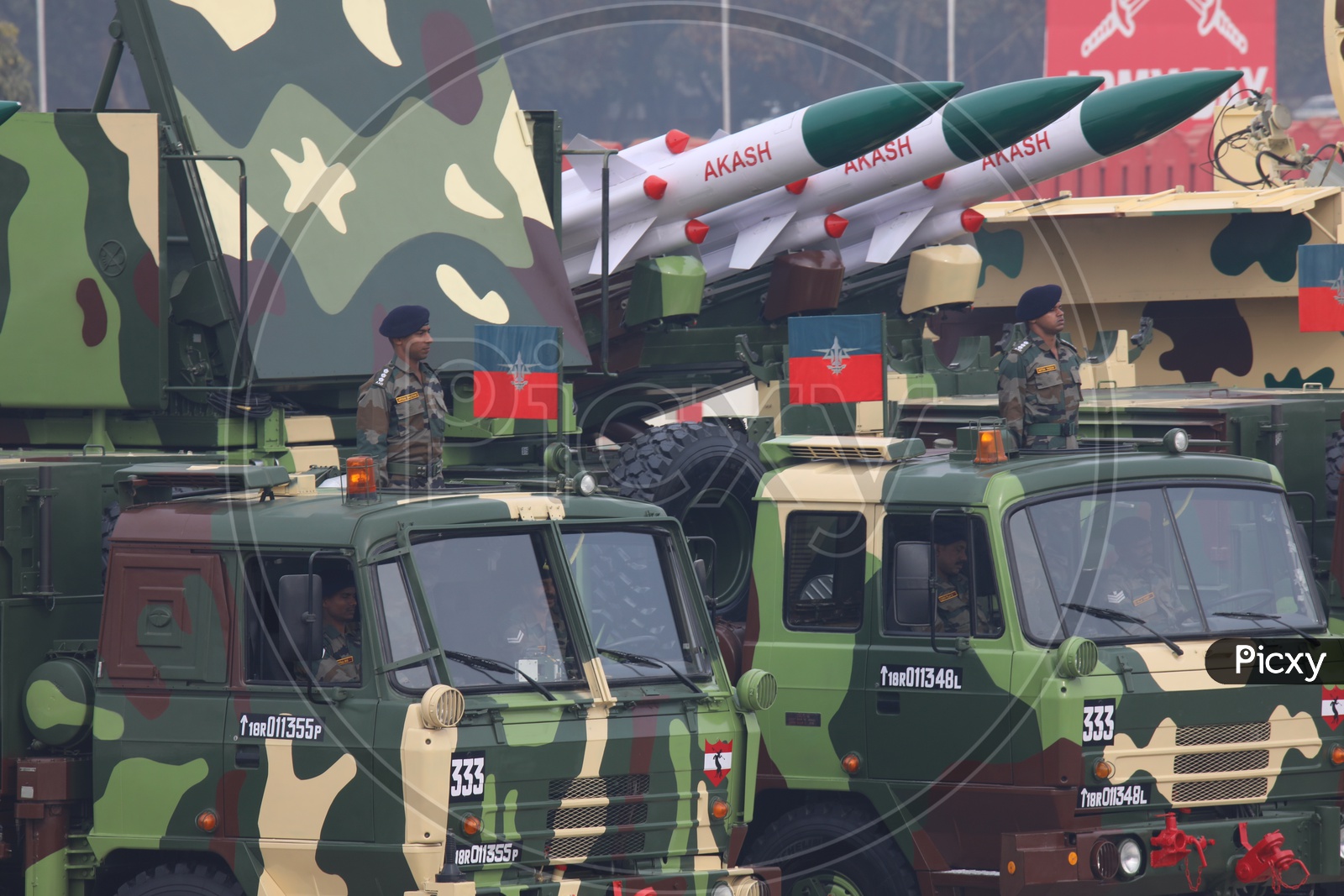 Indian Army Akash Missile Launcher Vehicles
