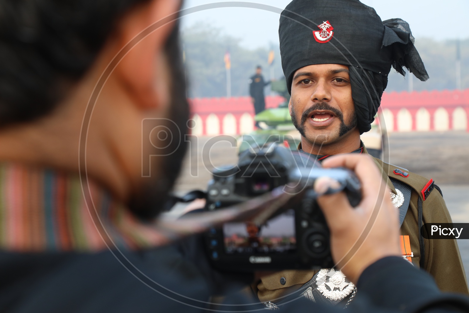 Photographer taking Photos of Indian Army Soldier