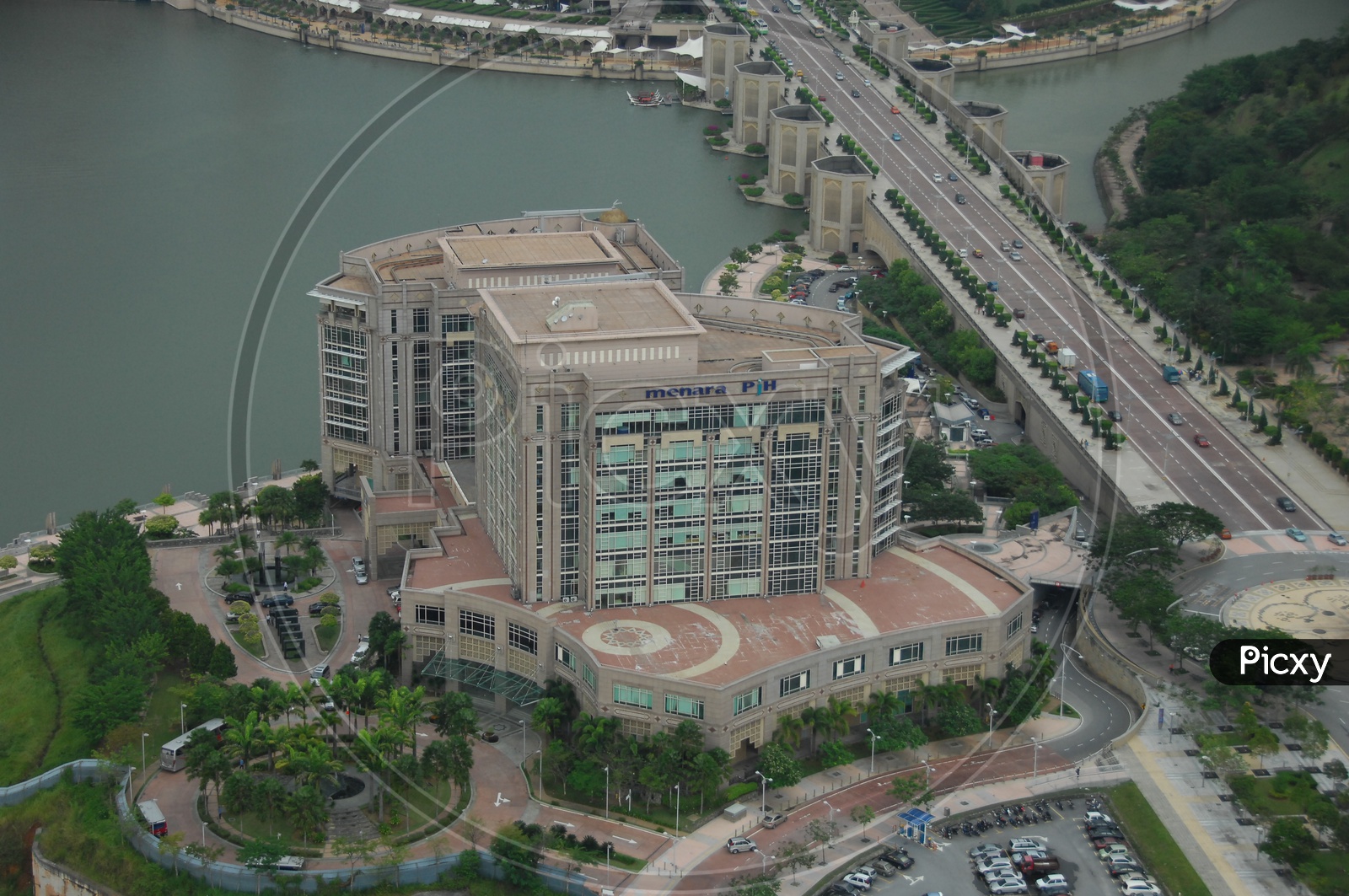 Menara PJH Building in Aerial View