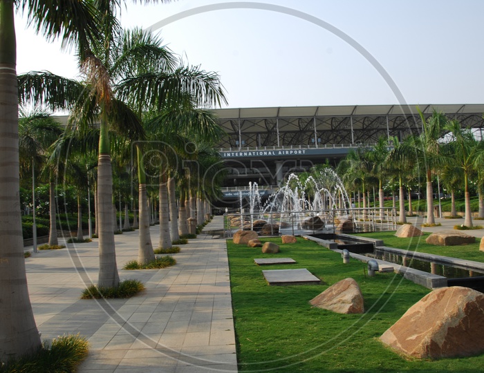 Trees and greenery around RGIA Rajiv Gandhi Internation Airport Shamshabad