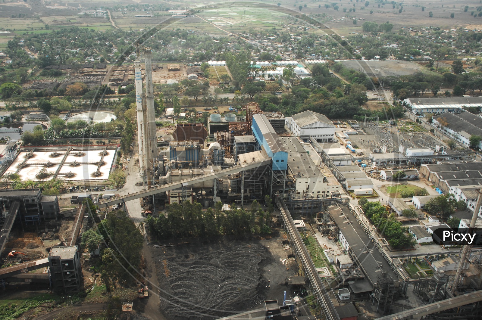 Aerial View of an Industry / Factory