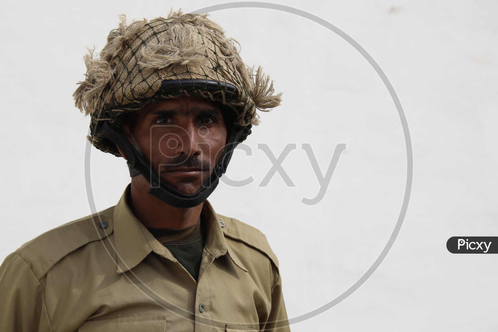 Indian Army Soldier at Indian Army Day Celebrations at Parade Ground in Delhi