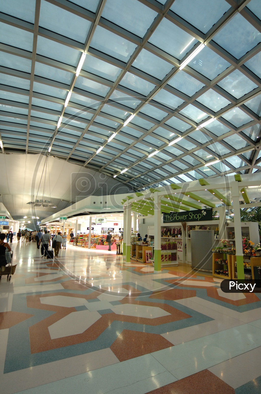 Krabi Airport With Travel Scenes Of Passengers and Vendor Shops