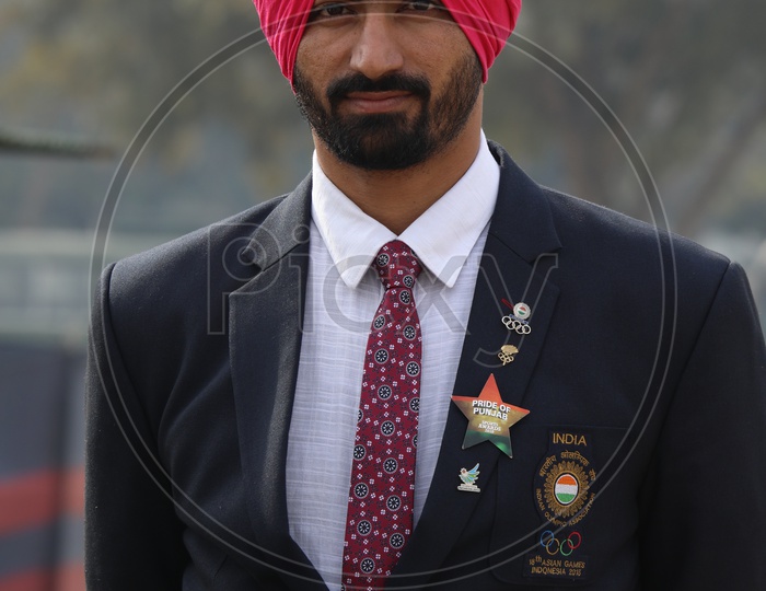 Asian Games Winner at Indian Army Day Celebrations at Parade Ground in Delhi