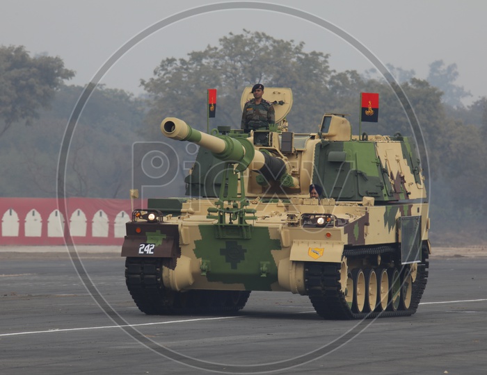 Indian Army Self Propelled Artillery K9 Vajra Howitzer