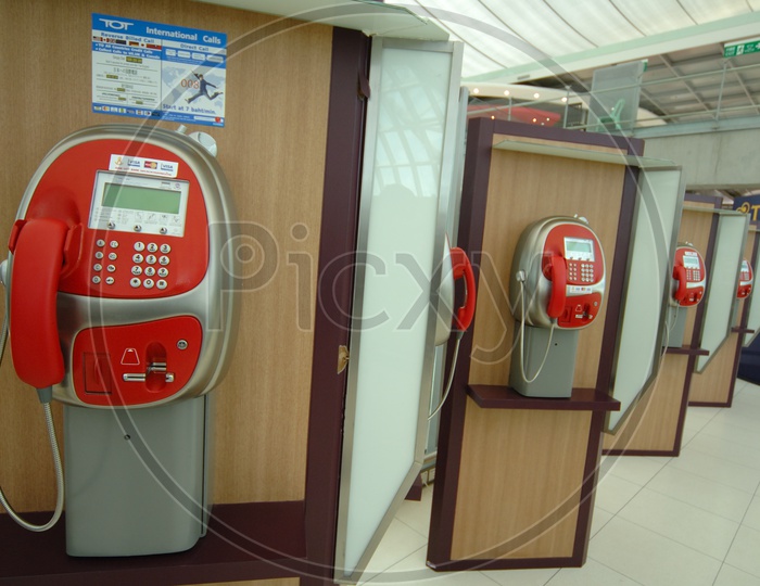 Telephone Booths In Airport