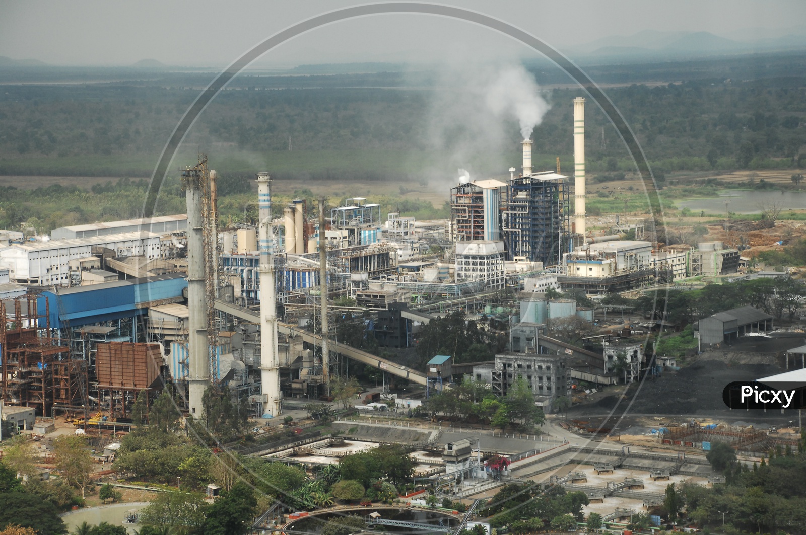 Image of An Aerial View Of Industrial area in hyderabad with Godown and ...