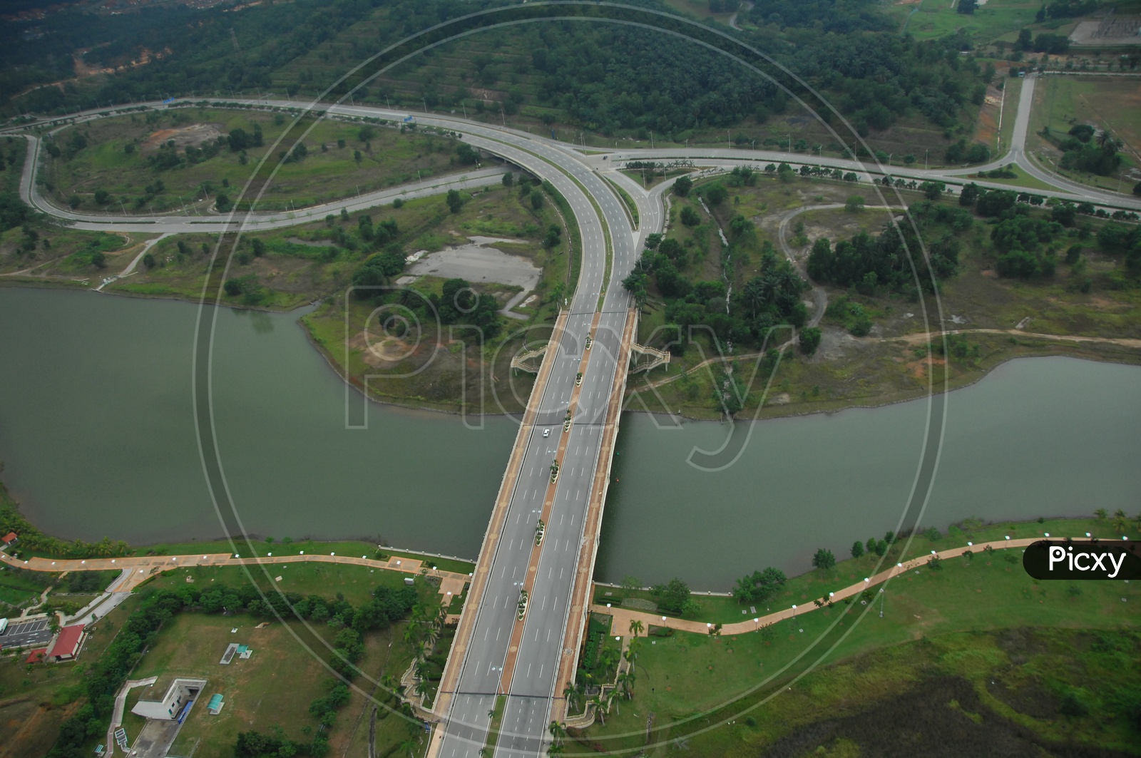 Aerial view of American Roadways