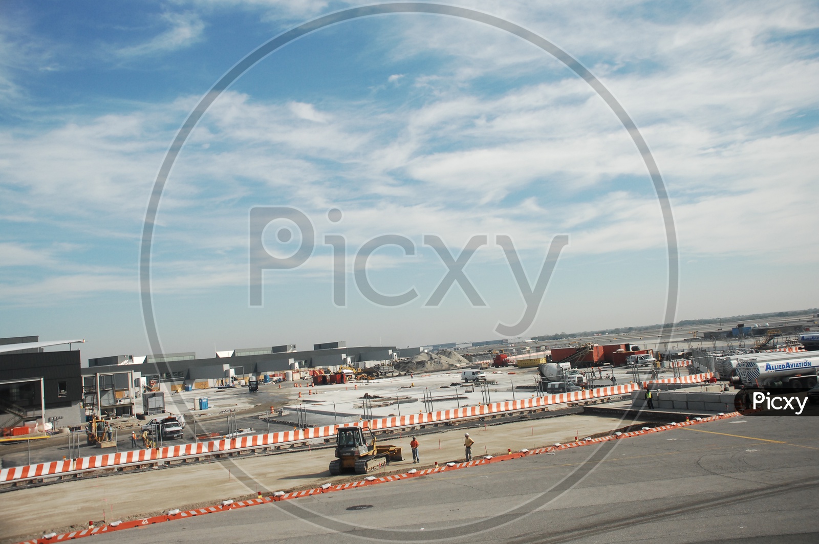 Construction work in John F. Kennedy International Airport