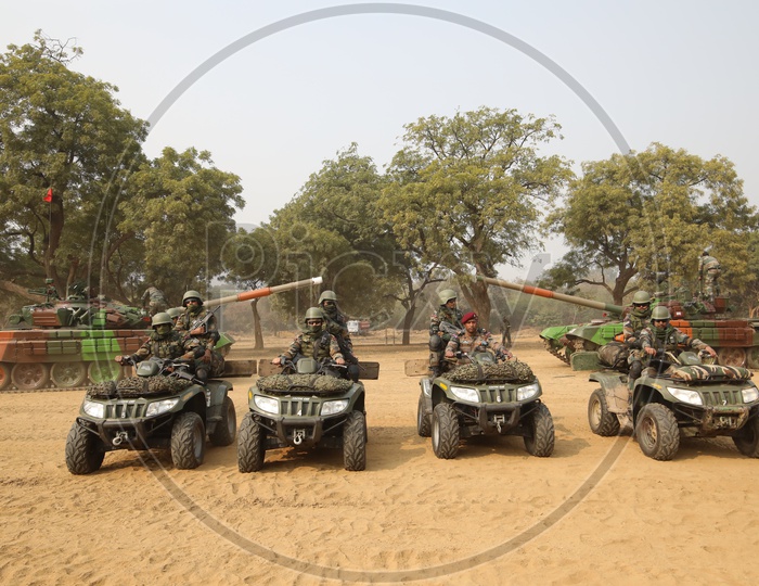 Indian Army Soldiers on All Terrain Vehicle
