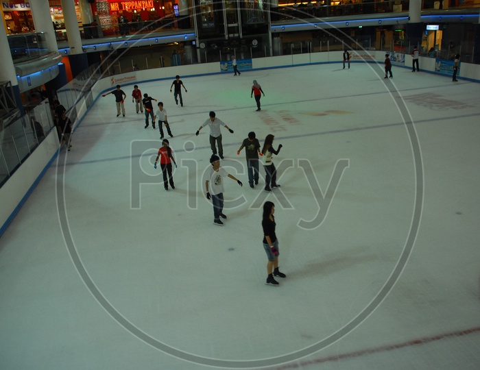 Ice - Skating at Sunway Pyramid Shopping mall