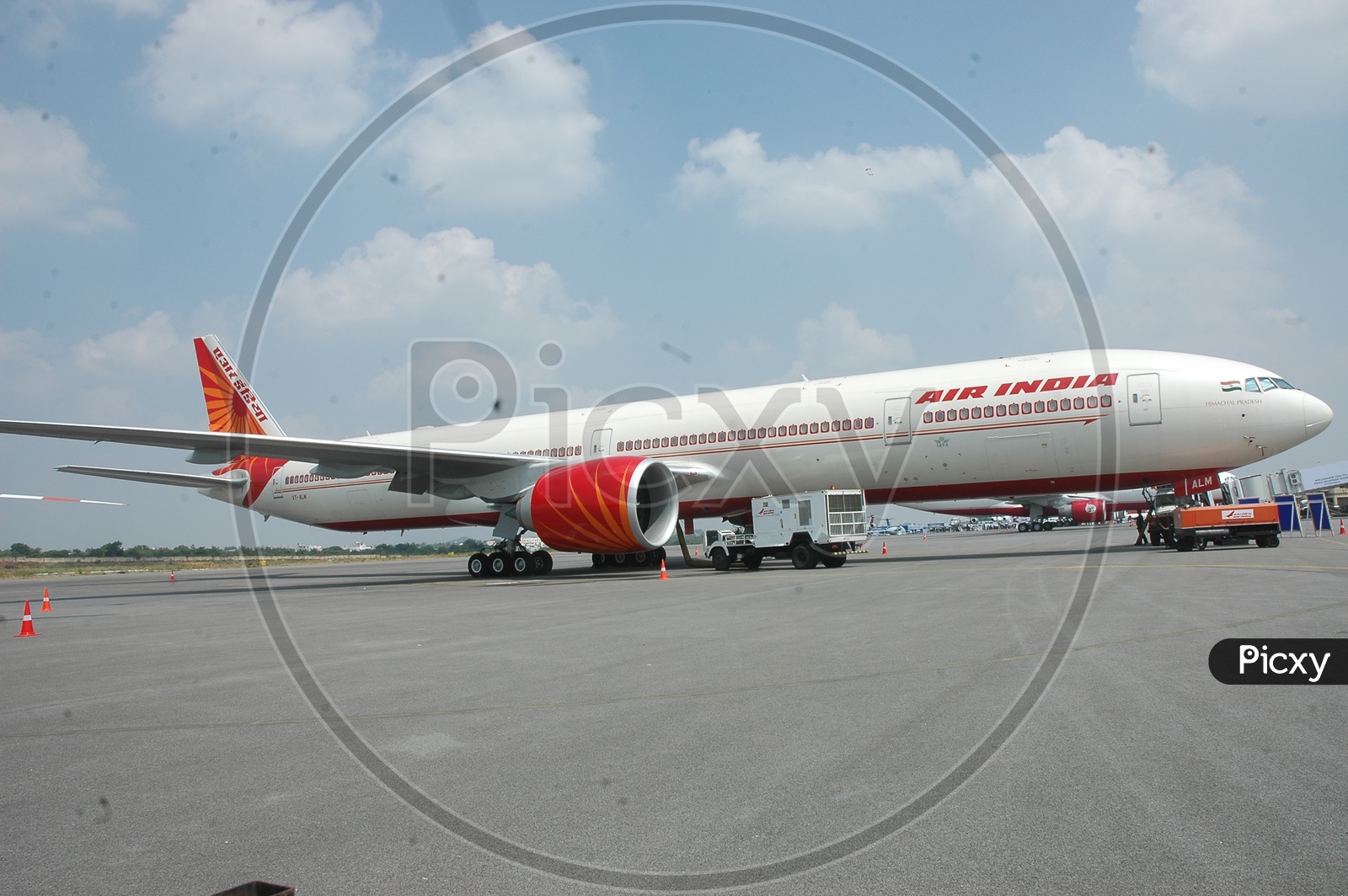 Air India flight waiting in Airport
