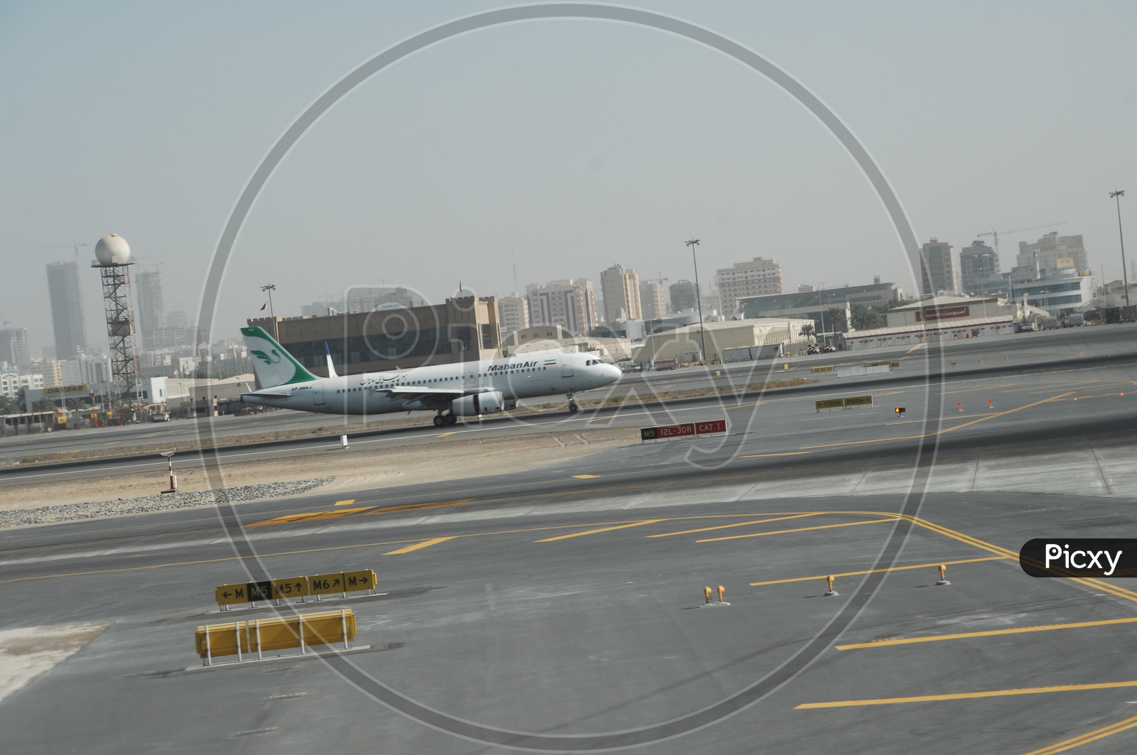 Mahan Air flight on Runway about to take off