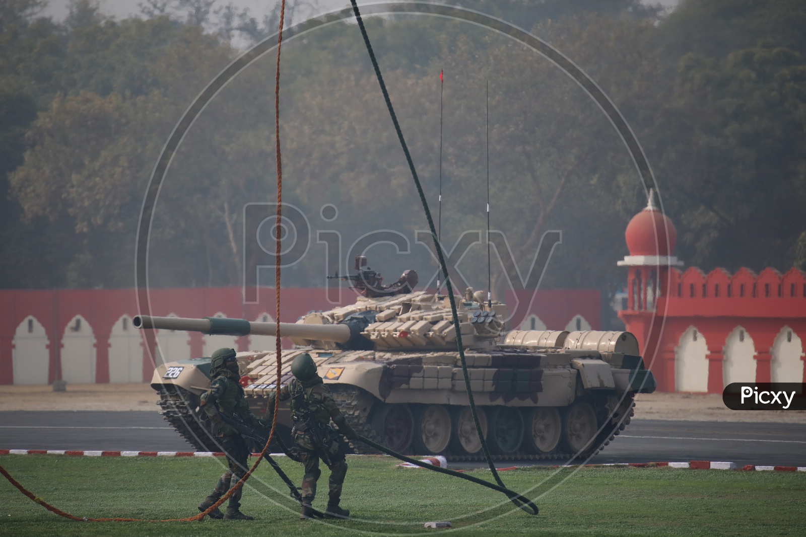 Indian Army Soldiers and Battle Tank