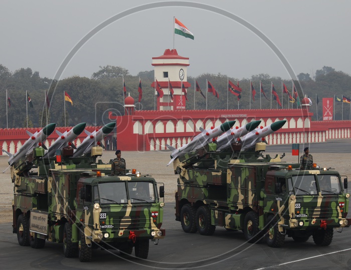 Indian Army Akash Missiles Launcher Vehicles