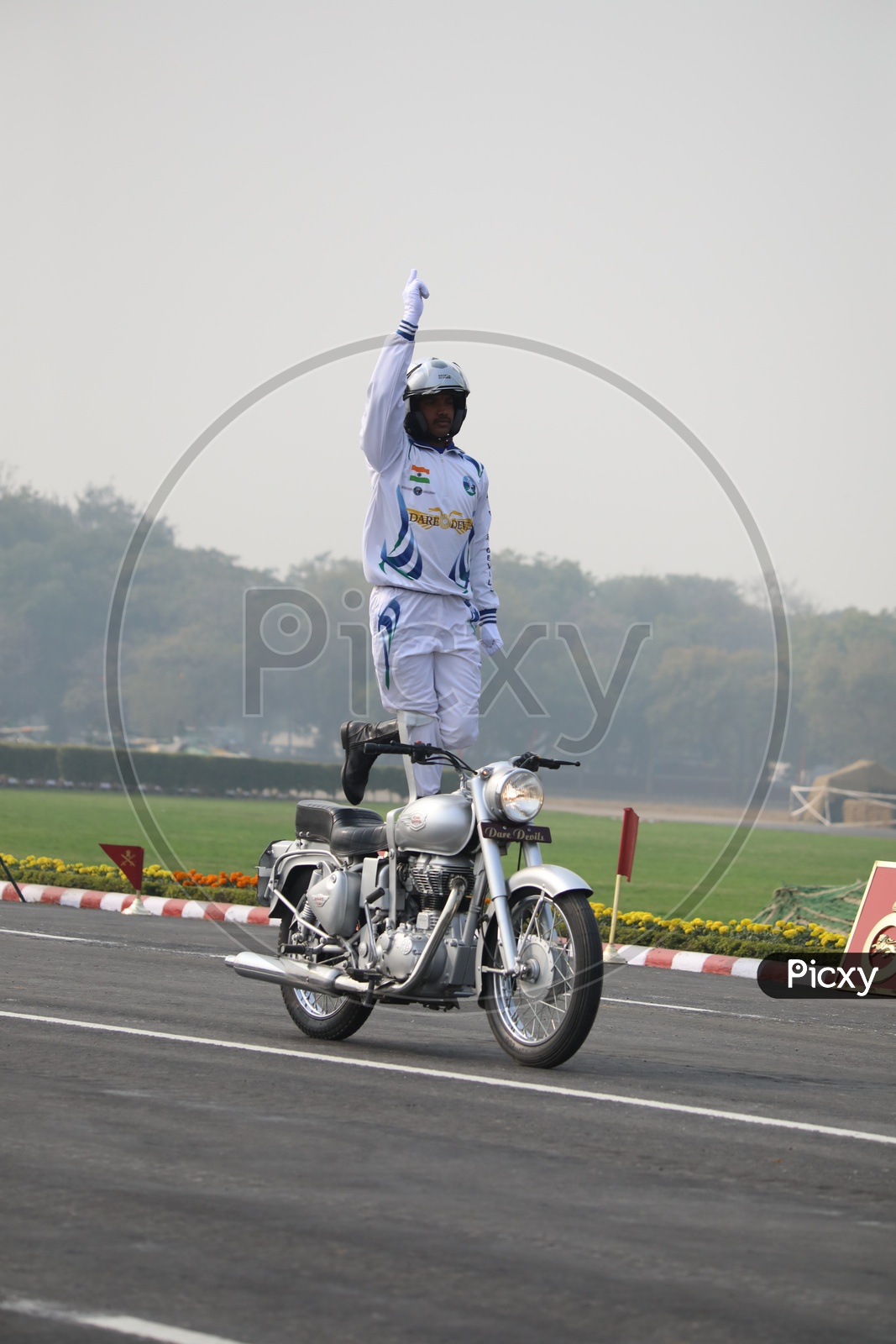 Indian Army Soldiers display Bike Stunts on Army Day
