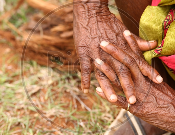 Hands of Old women