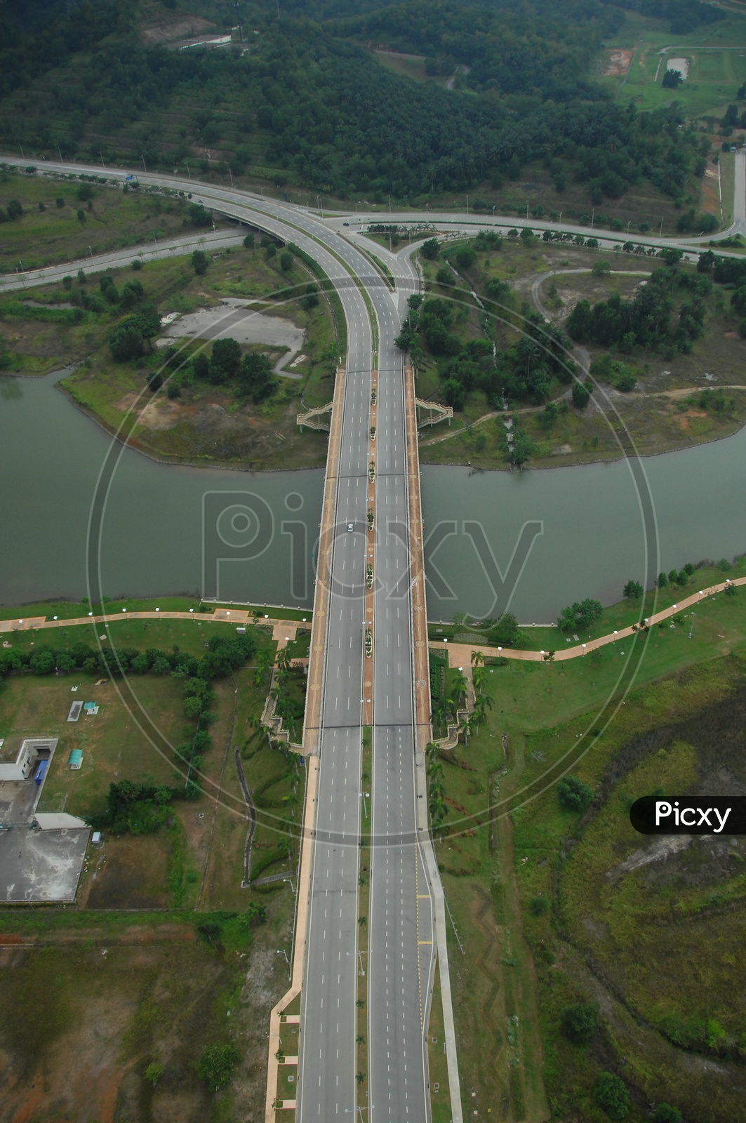 Aerial view of American Roadways