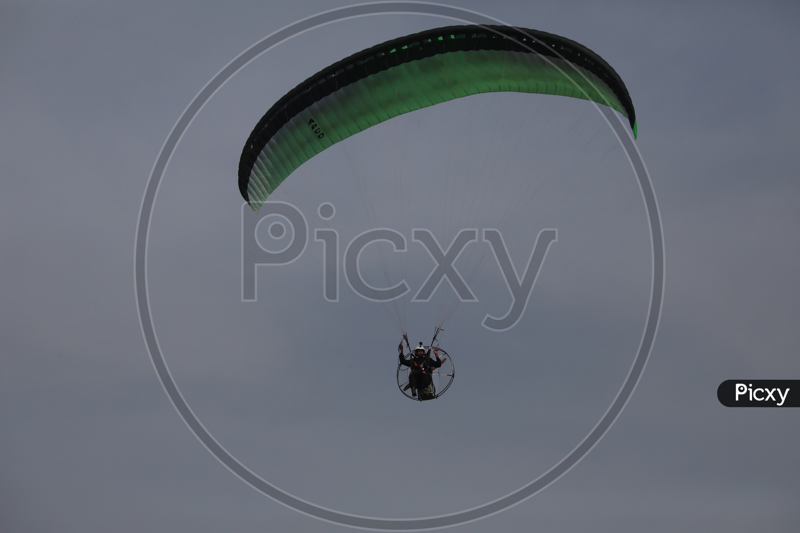 Indian Army Soldiers Performing Powered Paragliding