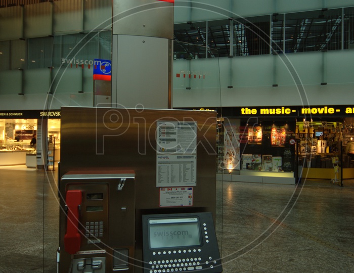ATM / Calling Booth In Berlin  Tegel Airport , Germany