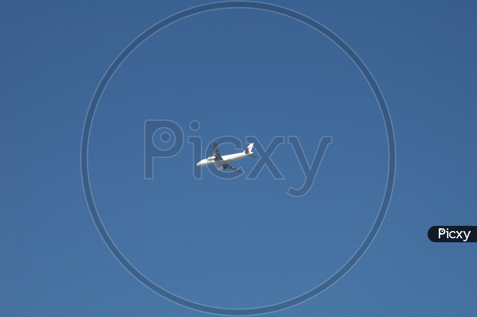 Flight traveling in Blue Sky