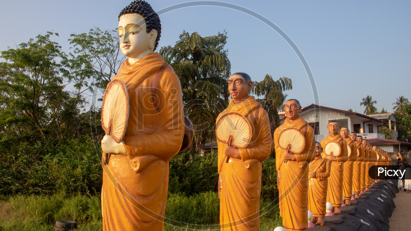 Buddha Statues in Buddhist Temples in Colombo , Sri Lanka