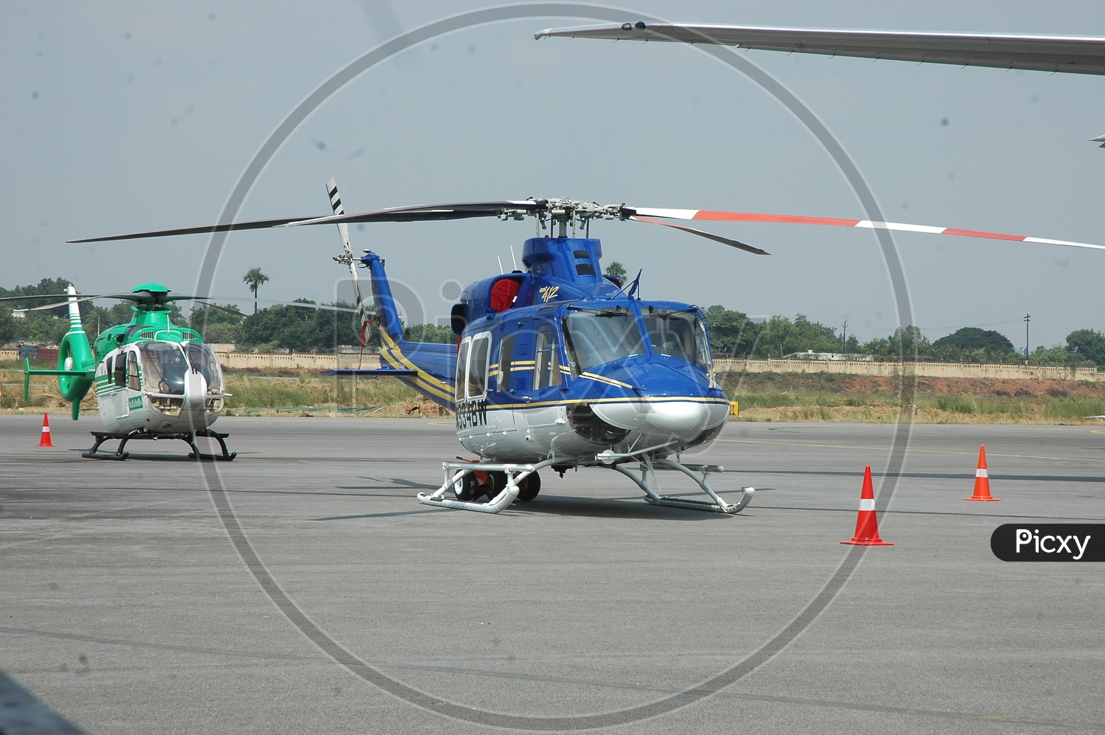 Helicopter at the airport