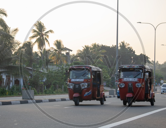 Auto / Tuk Tuk On Highways Of Colombo , Sri Lanka