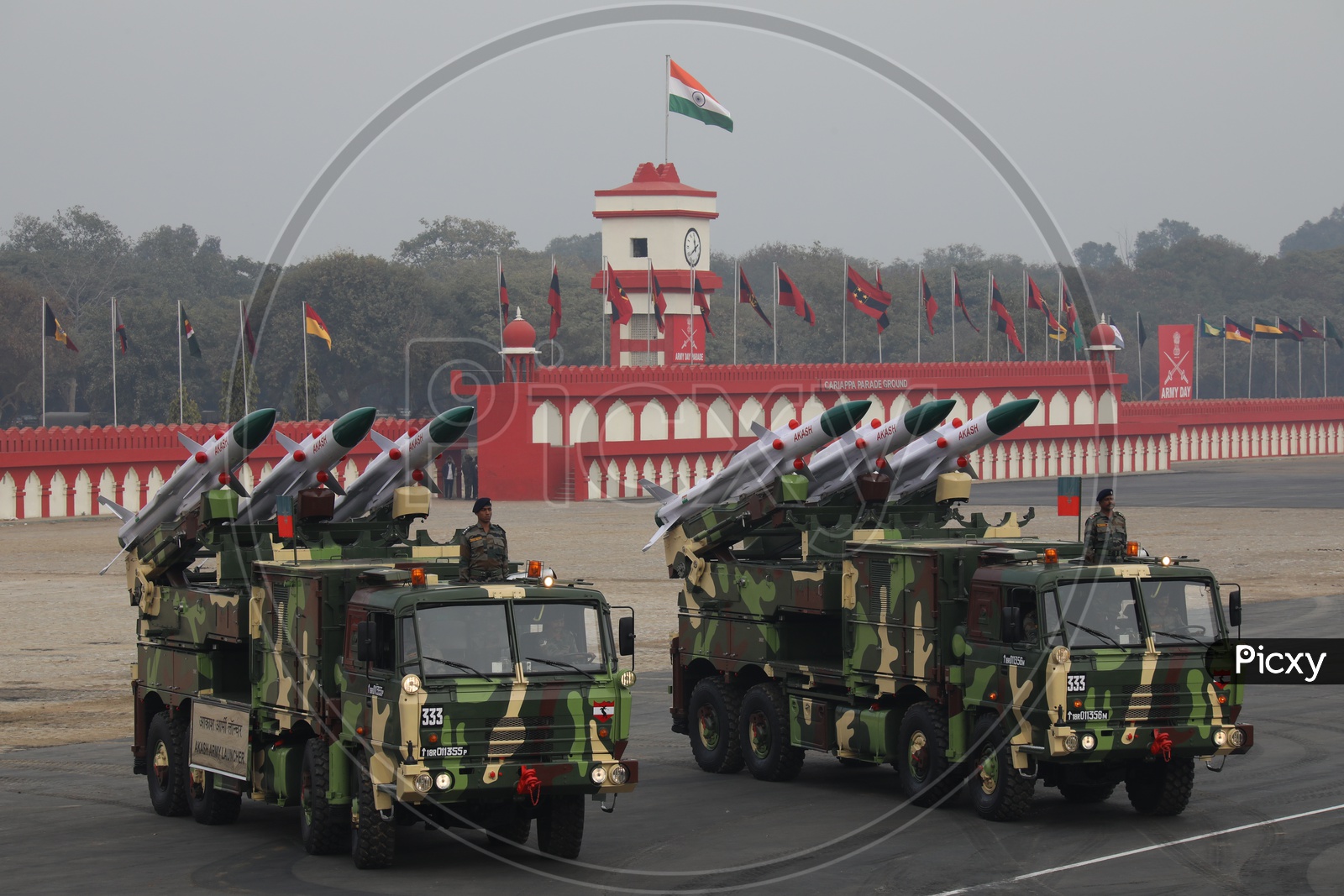 Indian Army Akash Missiles Launcher Vehicles