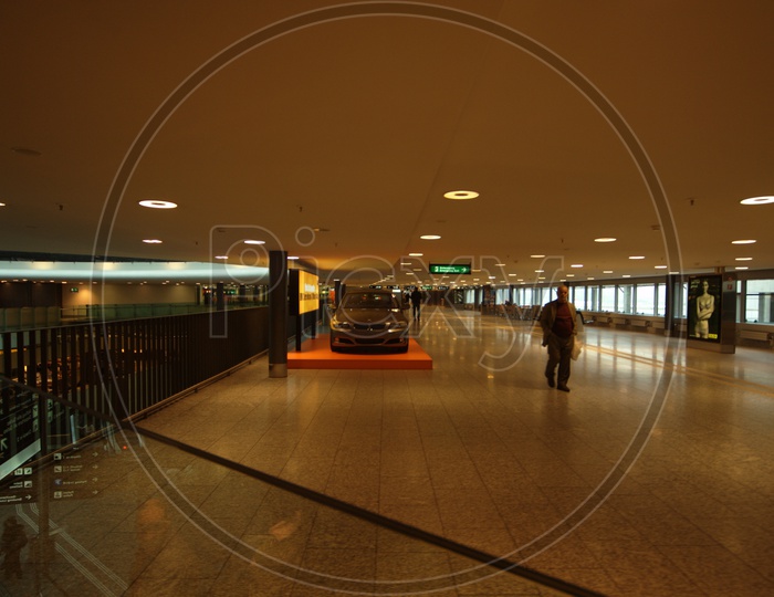 Views Of an Airport With Infra Structure and Passenger in Berlin Tegel Airport , Germany