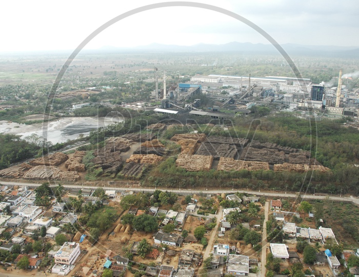 Aerial View Of an industrial Area