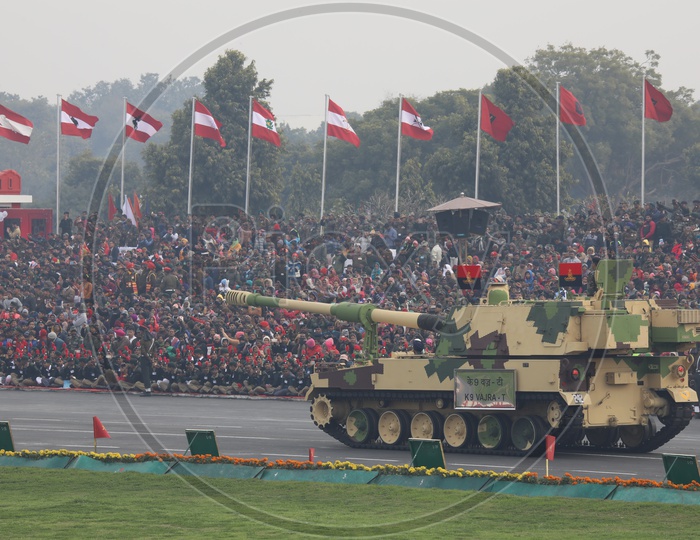 Indian Army Self Propelled Artillery K9 Vajra Howitzer