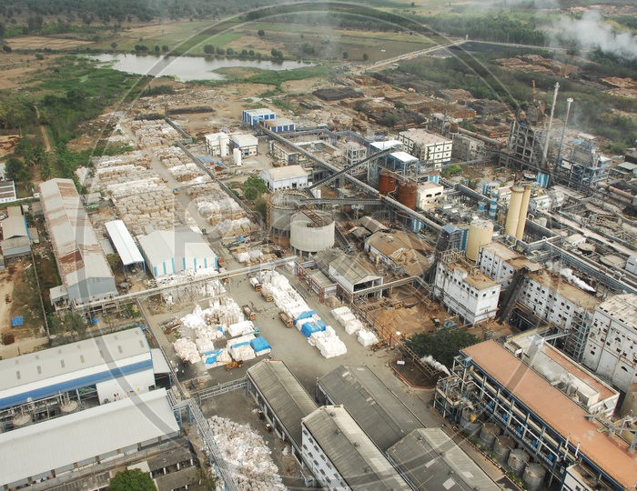 Aerial View Of a Factory Storage Area